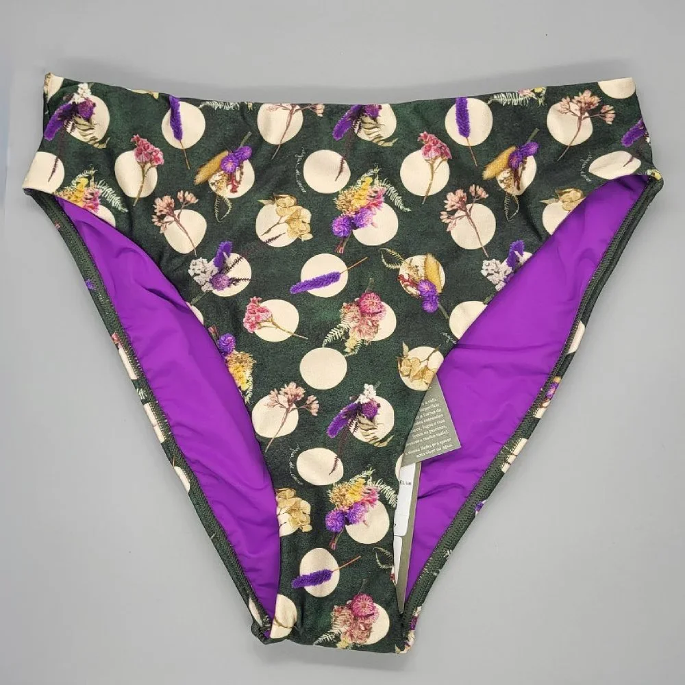 Agua de Coco Green Dried Flowers Bikini Bottom - Picture 12 of 14